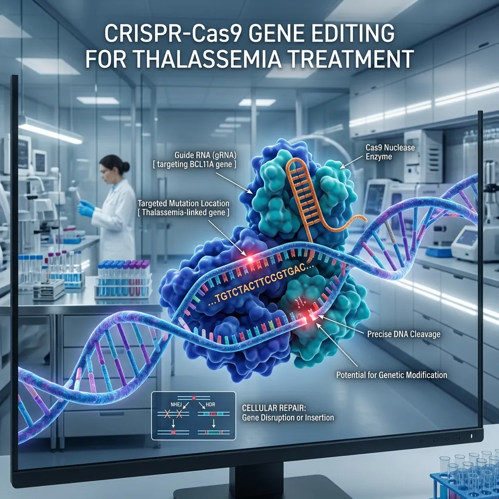CRISPR gene editing for thalassemia