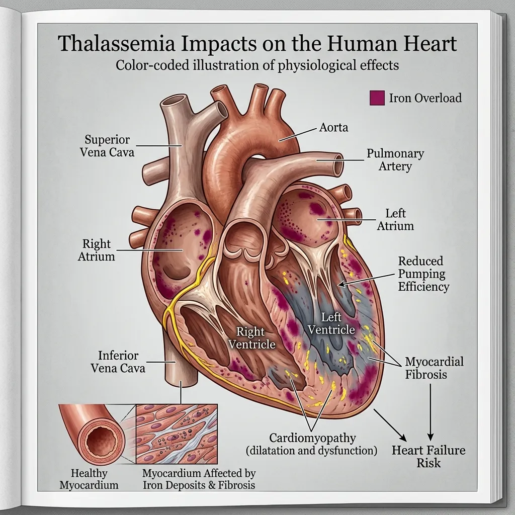 How thalassemia affects the heart