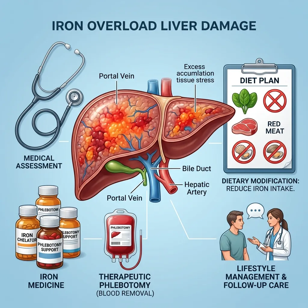 Iron overload treatment illustration